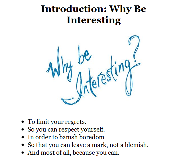 why_be_interesting