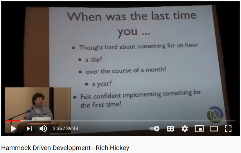 Notes from Hammock Driven Development Dorai Thodla